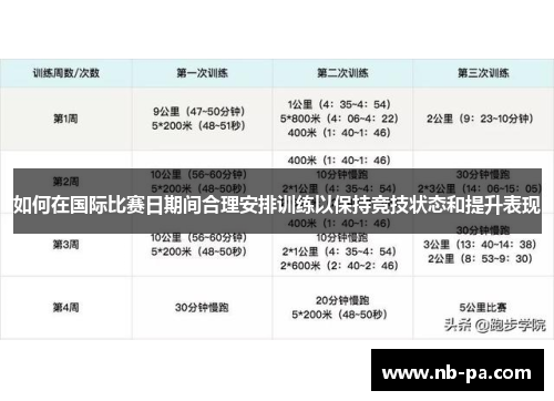 如何在国际比赛日期间合理安排训练以保持竞技状态和提升表现