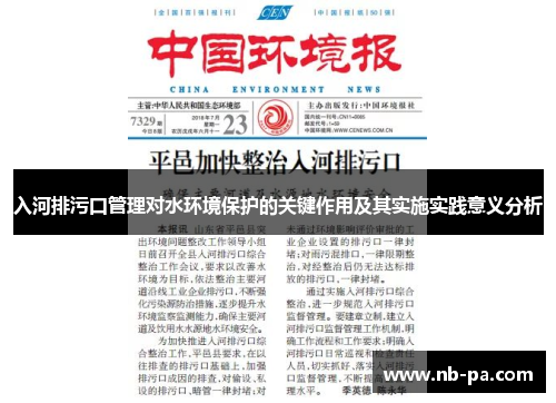 入河排污口管理对水环境保护的关键作用及其实施实践意义分析