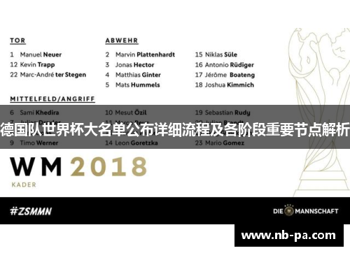 德国队世界杯大名单公布详细流程及各阶段重要节点解析