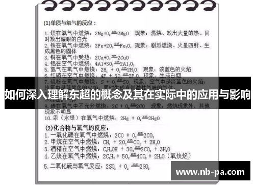 如何深入理解东超的概念及其在实际中的应用与影响